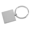 Keychains IJK0037 5 PCS High Polished 316L roestvrij staal blanco sleutelslangeyring voor mannen