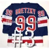 SL Vintage Wayne Gretzky Rangers Hockey Trikot Brian Leetch Mark Messier Jaromir Jagr Richter James Patrick Ron Greschner Rod Gilbert Adam