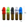 Glass Snuff Bullets Snorter Bottle Smoking Pipes Pill Case Containers Kit Portable Sniff Pocket Durable Snuffer Mix Color Snort Storage