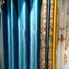 Cortinas cortinas de luxo personalizadas para sala de estar quarto de veludo villa de veludo villa americana telas acabadas telas decoração de casa