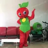 Costume de mascotte de pomme rouge de Noël personnage de thème de dessin animé Carnaval unisexe adultes taille Halloween fête d'anniversaire fantaisie tenue de plein air pour hommes femmes