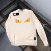 Designer Fendy Hoodie Three complete sets of new autumn and winter FD hot glue small monster print men's sweater long sleeved round neck cow belly pullover