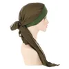 Femmes musulmanes perte de cheveux Cancer chimio casquette Turban Beanie islamique tête enveloppement longue queue Bandana chapeaux