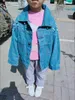 Kurtki wiosenna jesienna kurtka jeansowa dla dziewcząt płaszcza odzież dziecięca 3-10 lat nastoletnie ubrania