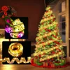 Décorations de Noël Ruban Fée Lumière Décoration Ornements d'arbre pour la maison 2023 Noël Guirlandes Navidad Natal Année 2024 231113