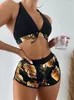 Women's Swimwear Summer Print Swimsuits Bikini Sets Female Swimwear Sports Beach Wear Twopiece Bathing Suit Girls Pool Women Swimming Suit 230414