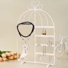 Bolsas de jóias Ferro Metal Birdcage Display Stand Organizador Rack Pendurado Parede Para Mulheres Brincos Colares Pulseiras Suportes de Armazenamento