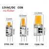 깜박임 G4 전구 AC DC12V COB LED 조명 펜던트 조명기구 홈을위한 할로겐 실리카 젤 램프 교체