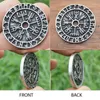 Pendentif Colliers Vintage National Style Nordic Viking Rune Compass Collier Mode Homme Pagan Amulet Vegvisir Bijoux