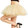 Jupes femmes dames filles Tulle Tutu Mini Organza 3 couches jupe de fête robe de princesse adulte fantaisie Ballet Dancewear