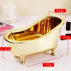 Zestaw akcesoriów do kąpieli pudełko do przechowywania złota akcesoria łazienkowe mini wanna szczoteczka do zębów d5