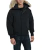 Новая мода гусиный пух мужские зимние куртки с капюшоном уличные теплые и ветрозащитные пальто со съемной шапкой парка мужская верхняя одежда пуховик Размер XS-3XL