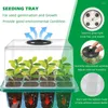 Grow Lights 12 Cells LED Light With Seedling Tray Plant Seed Starter Trays Indoor Greenhouse Propagator Growing Holes