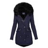 Mulheres jaquetas moda algodão acolchoado casaco de inverno feminino quente jaqueta de lã sólida engrossar casual magro senhoras casaco 231113