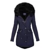 Womens Jackets Fashion Cotton Padded Winter Coat Women Warm Fleece Jacket Solid Thicken Casual Slim Ladies Overcoat 231113