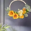 Fiori decorativi Girasoli artificiali Ghirlanda Segno di benvenuto Stagionale per la decorazione della parete della porta