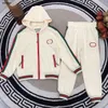 Luxury Autumn boy tracksuit Suggest hand washing kids designer clothes Size 110-160 hooded baby jacket and pants Nov10