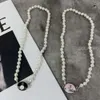 24SS Designer Fashion Viviennewestwood Pearl Necklace Lisa Same Saturn Pendant Pearl Necklace Women's Collar Chain Vivian Jewelry