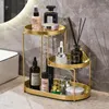 Boîtes de rangement des toilettes étagère de bains de salle de bain Organisateur de commode cosmétique pour cosmétiques