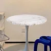 Masa bezi baskılı yuvarlak takılmış masa örtüsü streç poliest