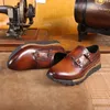 berluti Classic mens sports leather shoes handmade and hand drawn Comfort casual and business high-end luxury C2J5