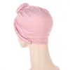 Musulmano Knot Turban Headwrap Soild Color Women Hijab Bonnet Party Wedding Copricapo Bandane Accessori per capelli