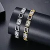 Bracelet mode luxe serrure pour femmes cadeaux de fête de mariage cuivre hiver Bracelet bijoux dames classique