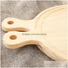 Rolling Pins Pastry Boards Wooden Pizza Board Round With Hand Baking Tray Stone Cutting Platter Cake Bakeware Tools Lx0834 Drop De Dhocl