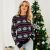 Women's Sweaters Winter Europe and America Round Neck Christmas Sweater Women Long Sleeves Small Snowflake Loose Pullover Y2k Clothes Jumper 231113