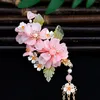 Hair Clips Women's Clip Chinese Wedding Accessories For Women Floral Pearl Hairpin Fork Vintage Tassel Alloy Jewelry Bijoux