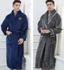 Men's Sleepwear Oversize 4XL Winter Flannel Long Couple Robe Thick Warm Coral Fleece Bathrobe Gown Nightwear Loose HomeWear Loungewear