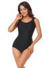 Maillot de bain pour femme BIMEI Maillot de bain pour mastectomie à encolure haute avec poches