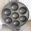 Baking Tools (5 In A Dozen)7 Hole Cooking Cake Pan Cast Iron Omelette Non-Stick Pot Breakfast Egg