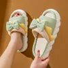 GAI HOME FÖR KVINNAS BUTTERFLY-KNOT Bedroom Platform Slides Non-Slip Female House Cute Women Indoor Slippers Soft 230414