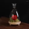 ボトル2セット/パックさまざまなベースクラウントップガラスドーム花瓶の家の装飾透明なカバーフレンド好意ギフトウェディングプロップ