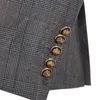 Herrenanzüge Blazer Cenne Des Graoom Plaid Zweireiher Kostüm Homme Männer Slim Fit Sechs Knopf 2 Stück Outfit Set aus der Türkei 188 231114