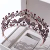 Fermagli per capelli Barocco Vintage Bronzo Cristallo Farfalla Corona da sposa Tiara Strass Diadema Diademi per donne Fascia per capelli Accessori da sposa