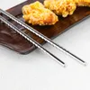 Chopsticks 36 سم طويلة الفولاذ المقاوم للصدأ الطهي شعيرية إضافية السوشي المطبخ الصيني