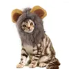 Cat Costumes Funny Lion Mane Wig Hat Halloween Fancy Party Dog Cosplay Costume Cap Dress Up Puppy Clothes Decoration