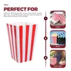 Ensembles de vaisselle 10 pièces Popcorn Carton Conteneur Stripe Fête d'anniversaire Décor Papier Fournitures pour enfants