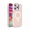 Aimant fort Magsafe Matte PC TPU Cases pour iPhone 14 13 12 11 Pro Max Samsung S23 Plus Ultra Quality N52 Magnetic Semitransparent Clear Antichoc Cover