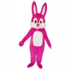 Disfraz de mascota de conejo rosa de Navidad Personaje temático de dibujos animados Carnaval Unisex Adultos Tamaño Fiesta de cumpleaños de Halloween Traje al aire libre elegante para hombres y mujeres