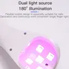 Nagelorter 18W UV Lätt bärbar snabbtorkande konst Bekväm inte svarta händer Potherapi Machine Manicure Lamp laddas upp