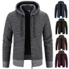 Mens Jackets Male Knitted Casual with Hood Sweater Coat Y2K Hoodies Korean Streetwear Baseball Jumpers Jersey Top Clothing 231113