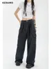 Femmes S jeans Spring Femmes Harajuku Cargo Baggy Blue Streetwear Hip Hop Oversize Casual Wide Jam Vintage Demin Pants Y2K Pantalon lâche 230414