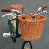 Storage Bags Kids Front Handlebar Rattan Handwoven Bike Basket Woven For Boys And Girls Bicycles Wicker