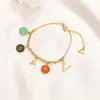 Gold Chain Women Gifts Love Spring Party Family Couple Designer Clover Letter Black Bracelet Gift Jewelry Wholesale ZG2259