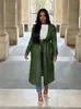 Kadın Trençkotları Wmstar Kadın Giyim Pu Coat Trench Ceket Moda Sokak Out Giyim Kemer Cepleri Uzun Stil Üstleri Toptan Damla 231113