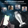 Bluetooth APP Anal Plug Vibrador Control remoto inalámbrico Butt Masajeador de próstata Entrenador Juguetes sexuales para mujeres Hombres Adultos 231010