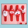 Party Favor Xmas Favors Santa Claus Slap Armband Christmas Reindeer Wrist Band Bangle Festive Event Kids Adts Gift Red Drop Deliver Dhzno